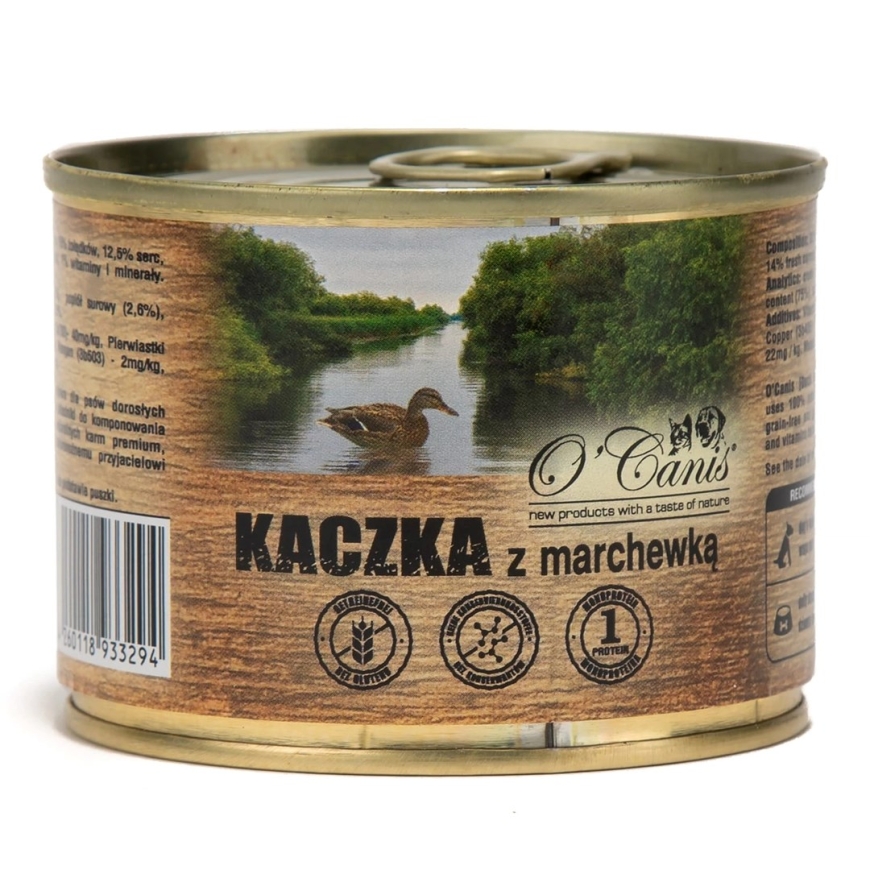 O’CANIS Pāva ar burkānu Mono - mitrā suņu barība - 200 g