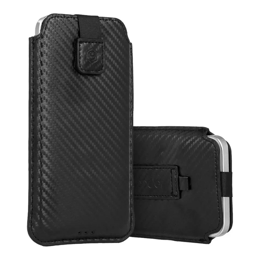 Wonder CARBON vāciņš (izmērs XXL) Samsung S25 Ultra/S24 Ultra/M35/M23/A16 5G/Xiaomi Redmi 14C MELNS