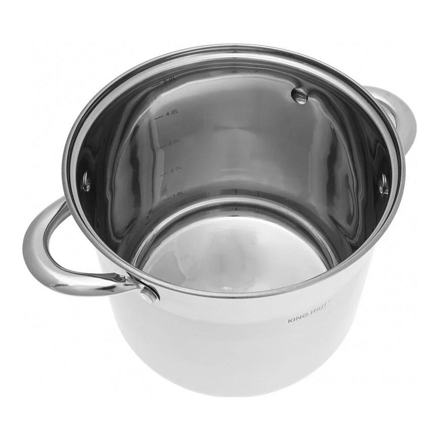 King Hoff Set "Kinghoff" 6-osainen kattilasarja, teräs, halkaisija 22, 24, 26 cm – 3