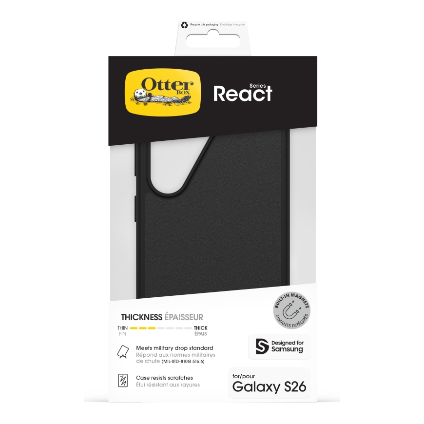 OtterBox React Magnetic Case, Samsung Galaxy S26, Black – 5