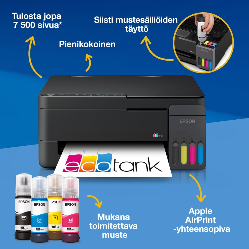 Epson EcoTank ET-2910 mustesuihkumonitoimitulostin – 2