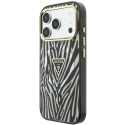 Guess IML Zebra Glitter Triangle Logo ümbris MagSafe iPhone 18 Pro / 17 Pro jaoks – hõbe Guess IML Zebra Glitter Triangle Logo ümbris MagSafe iPhone 18 Pro / 17 Pro jaoks – hõbe