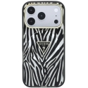 Guess IML Zebra Glitter Triangle Logo ümbris MagSafe iPhone 18 Pro / 17 Pro jaoks – hõbe Guess IML Zebra Glitter Triangle Logo ümbris MagSafe iPhone 18 Pro / 17 Pro jaoks – hõbe
