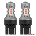 LED spuldzes STANDARD 7443 W21/5W 3030 15SMD Sarkanas 12/24V AMIO-04999