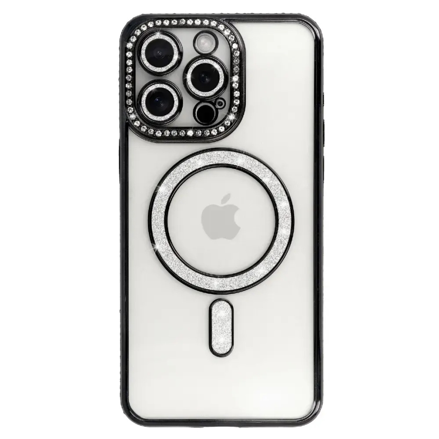 Bling phone case with MagSafe support for iPhone 16 black – 3
