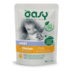 OASY tükid kastmes kana - märg kassitoit - 85g