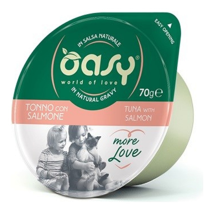 OASY More Love Tuncis ar lasi - mitrā kaķu barība - 70g