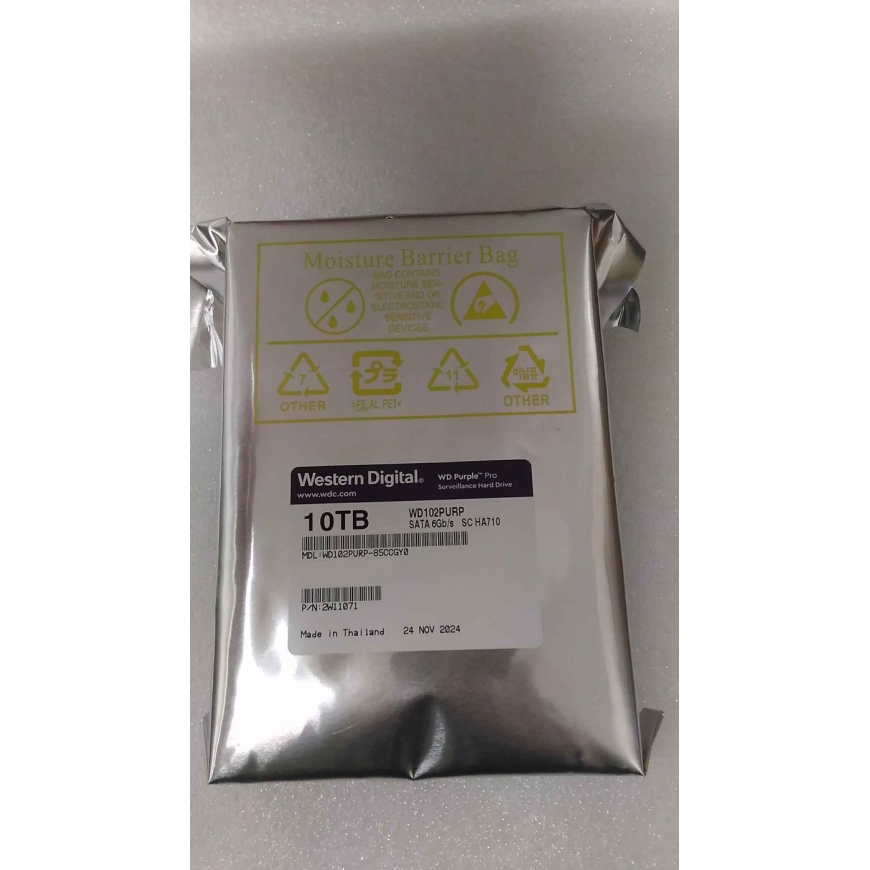 MYYNTI. WD Purple Pro Surveillance, 10TB, 3.5", HDD | Älykäs videotallennuslevy | Purple Pro Surveillance | 7200 RPM | 10000 GB