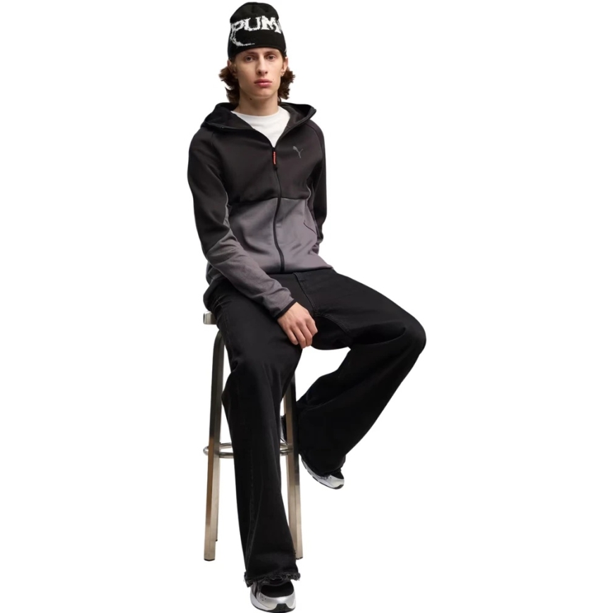 Мужская толстовка Puma Tech Slim Elevated черно-серая 693951 34 (L) – 5