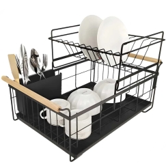 Retoo Large Two-Tier Dish Dryer with Standing Tray