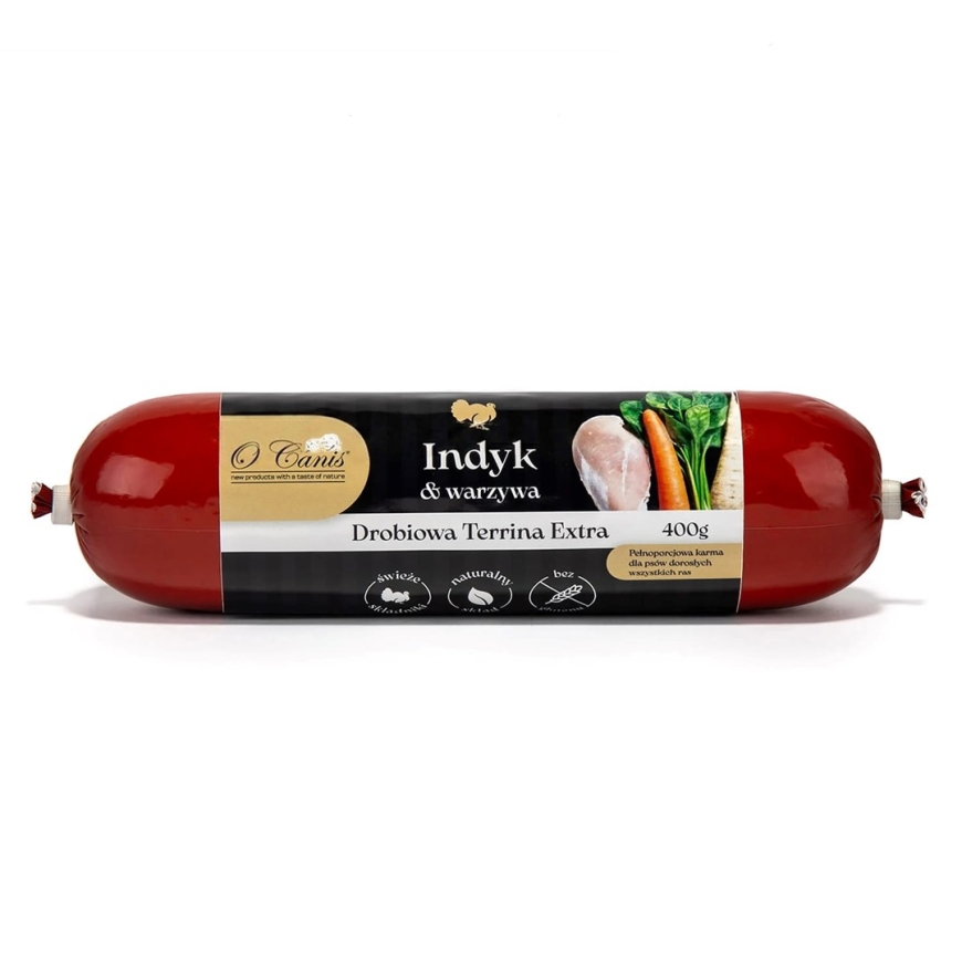 O’CANIS Terrina Extra Tītars un dārzeņi - mitrais suns ēdiens - 400g