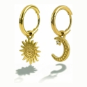 Victoria Walls Gold-plated 2 in 1 earrings with pendants VWE260736G