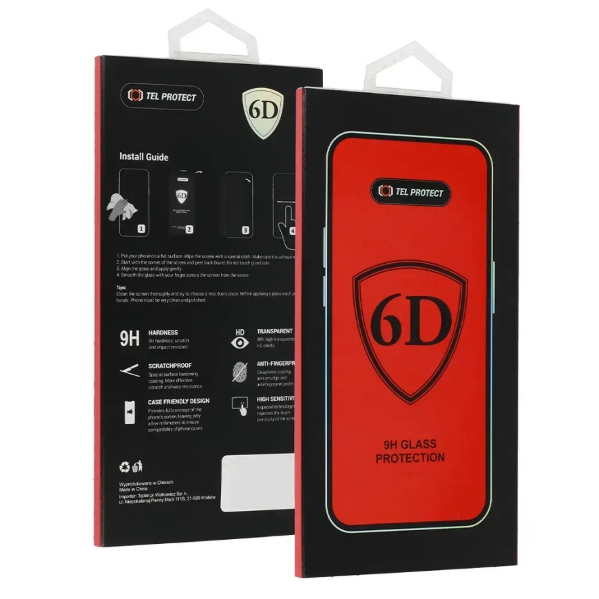 Tel Protect Полнофоновое стекло 6D закаленное для ONEPLUS ACE 5/ACE 5 PRO/13R черное
