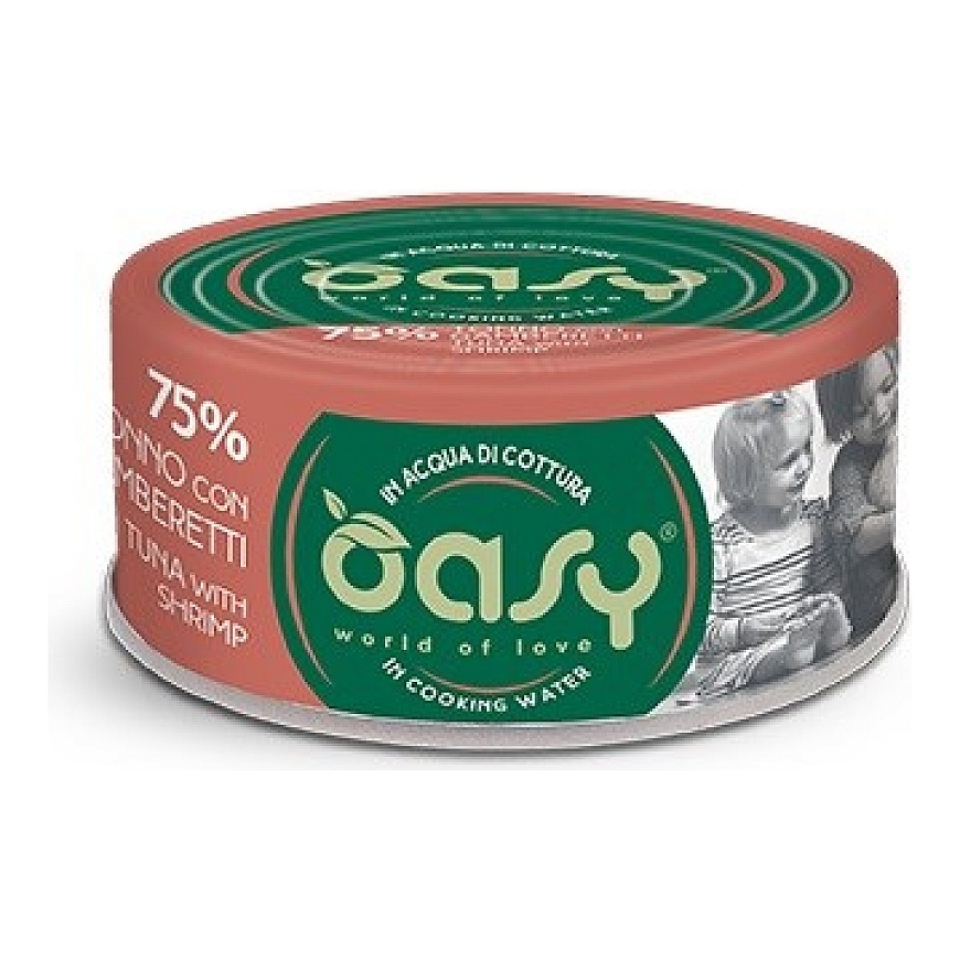 OASY More Love tuunikala krevettidega - niiske kassitoit - 70g