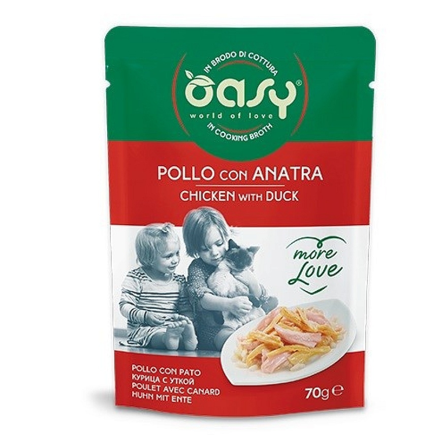 OASY More Love Vištiena su antis - drėgnas kačių maistas - 70g
