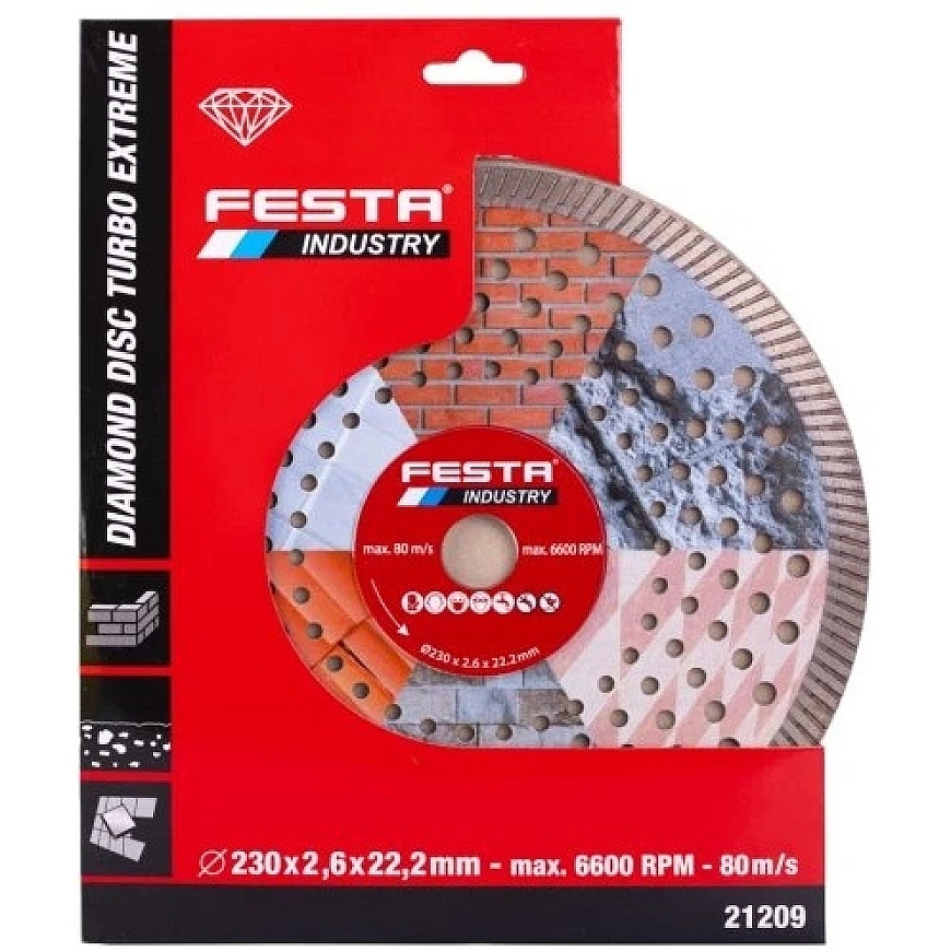 FESTA INDUSTRY Turbo Extreme Dimanta asmens disks 230x2.6x22.2 mm – 3