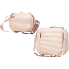 Travel COSMETIC SET + BAG ABS T5820-6 ECRU SEMI LINE