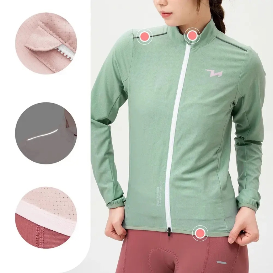 Rockbros YPW069 TVI M Women's Cycling Jacket - Green – 4