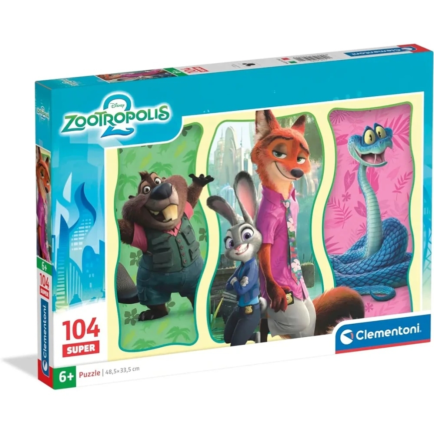 Clementoni Palapeli 104 kpl - Zootopia 2