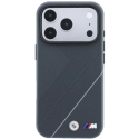 BMW M Tire Track maciņš ar sudraba līnijas MagSafe maciņu, paredzēts iPhone 18 Pro Max / 17 Pro Max, antracīta krāsā