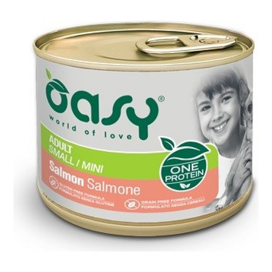 OASY One Protein Взрослый Малый/Мини Лосось - влажный корм для собак - 200г