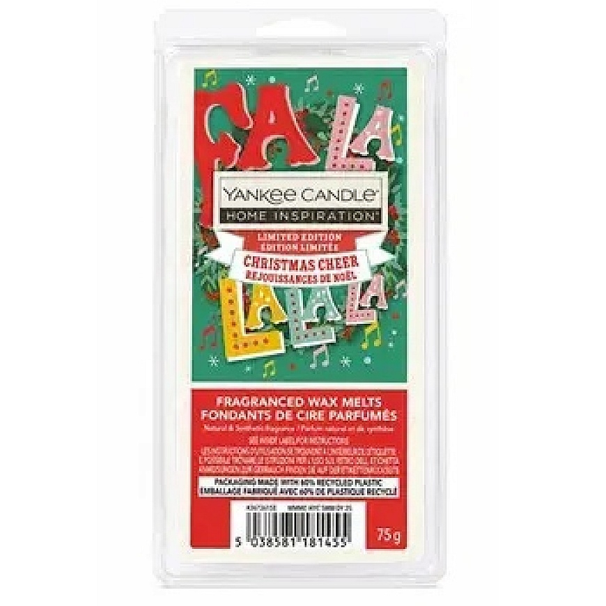Yankee Candle Fa La La La La aromatizētie vaska šķēlītes - Aromātiskais vasks 75.0g