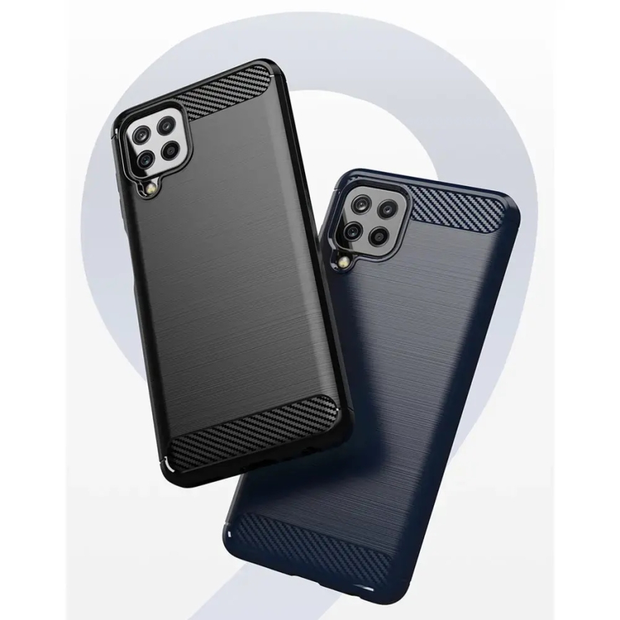 Carbon Case elastīgs maciņš telefonam Samsung Galaxy A22 4G (A225) melns – 3