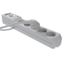 Plastrol Professional Extension Cable with Circuit Breaker and Surge Protection, 5 Outlets, 2 USB Ports, Length 5 m, 10 A, 230 V