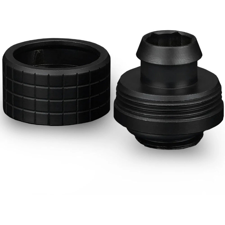 "Thermal Grizzly DeltaMate" compression fitting, brass, G1/4" thread - Black, ST16, pack of 6 – 3