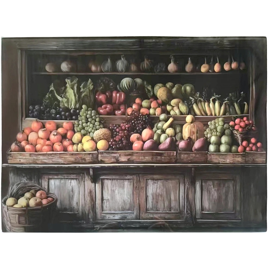Allesken Aria stikla griešanas dēlis 40x30cm Dārzeņi un augļi