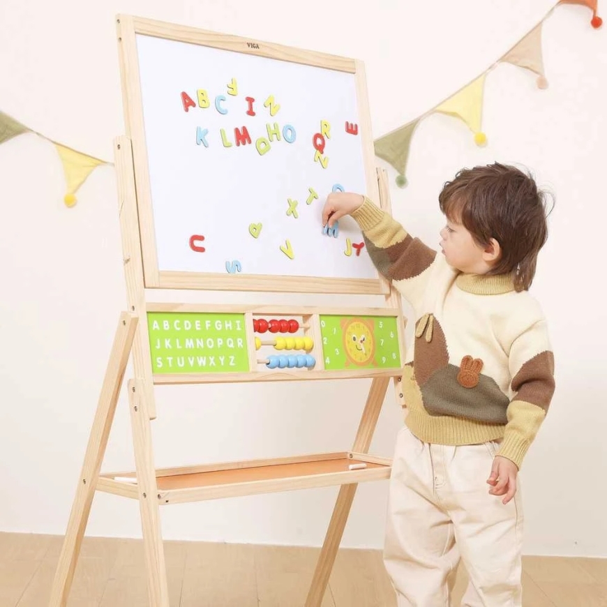 Viga Toys Suuri Opettava Taulu VIGA 2in1 Lapsille – 3