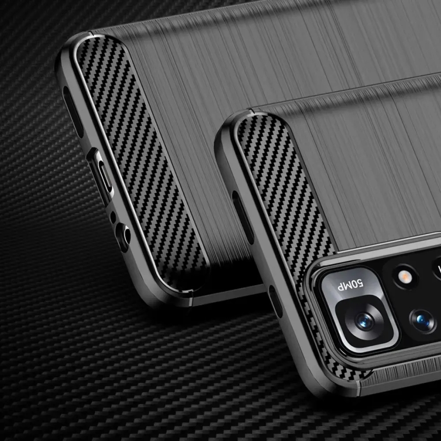 Ogļu apvalks elastīga vāciņš Xiaomi Redmi Note 11 melns – 3