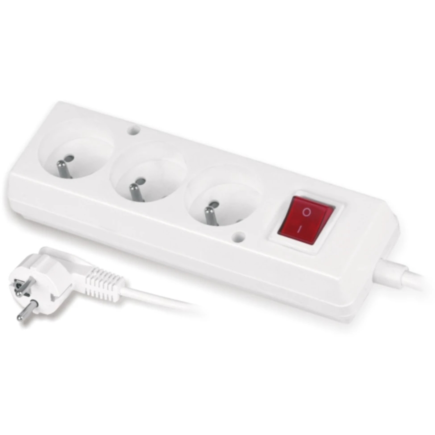 Plastrol Stacionarus ilgintuvas su trigubu kištukiniu lizdu