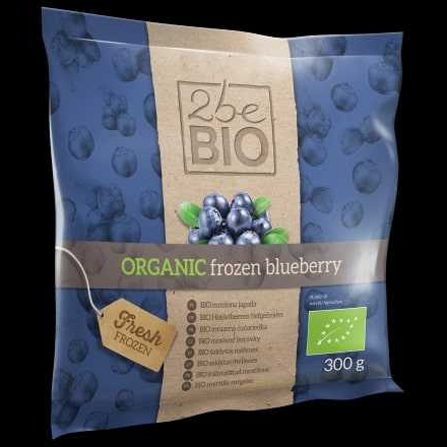 Ökoloogilised külmutatud mustikad 2beBIO, 300g, LT-EKO-001