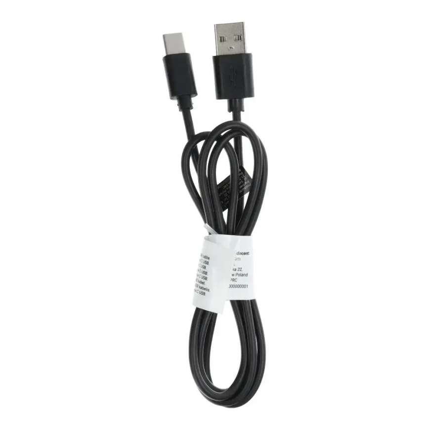 C366 tietojen siirtoon ja lataamiseen käytettävä kaapeli | USB-A:sta USB-C:hen | 1m | musta