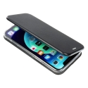 Eleganssi kirjatyyppinen puhelintasku Samsung Galaxy S23 FE:lle (S711) musta Eleganssi kirjatyyppinen puhelintasku Samsung Galaxy S23 FE:lle (S711) musta