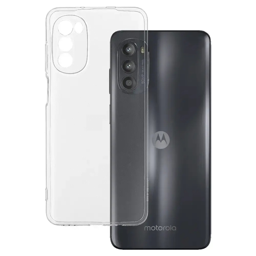 Ультрапрозрачный чехол 1мм для Motorola Moto G52/G71S/G82 Прозрачный