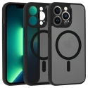 Full Matte Mag maciņš ar MagSafe atbalstu telefonam iPhone 13 Pro melns Full Matte Mag maciņš ar MagSafe atbalstu telefonam iPhone 13 Pro melns