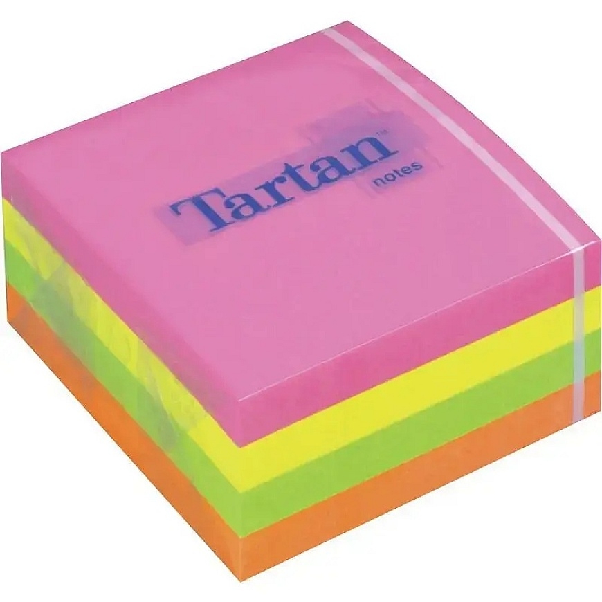 Sticky notes cube TARTAN, 76x76mm, 400 colored sheets – 2