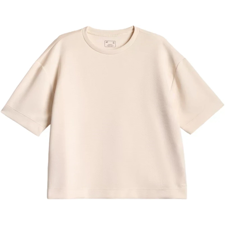 Sieviešu T-krekls 4F F3489 krēmkrāsā 4FWAW26TTSHF3489 12S (XL) – 2