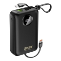 Dudao K14+ Powerbank 20000mAh 22.5W USB-C / USB-A / Built-in Lightning and USB-C Cables - Black Dudao K14+ Powerbank 20000mAh 22.5W USB-C / USB-A / Built-in Lightning and USB-C Cables - Black