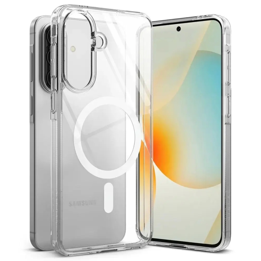 Ringke Fusion -puhelinsuoja MagSafe-tuesta Samsung Galaxy A57:lle (A576) läpinäkyvä