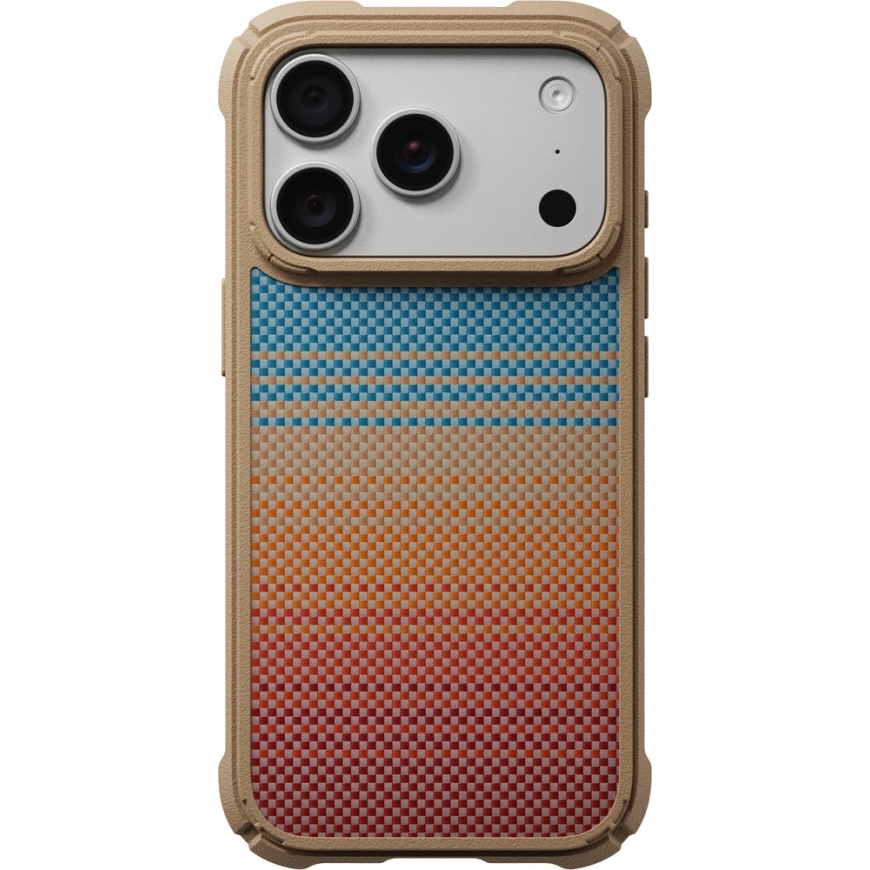 PITAKA Cairn Case California Dream 01, suunniteltu iPhone 18 Pro / 17 Pro: lle, auringonlaskun väri – 3