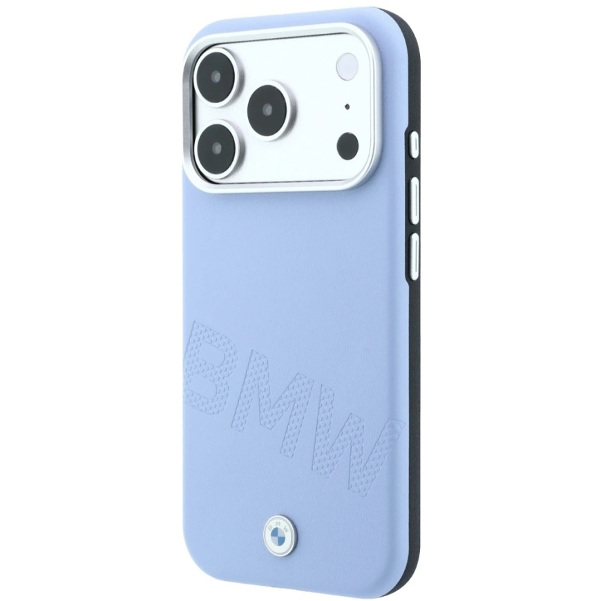 BMW märgi kaldega debossitud tähed MagSafeümbris iPhone 18 Pro Max / 17 Pro Max - Sinine – 3