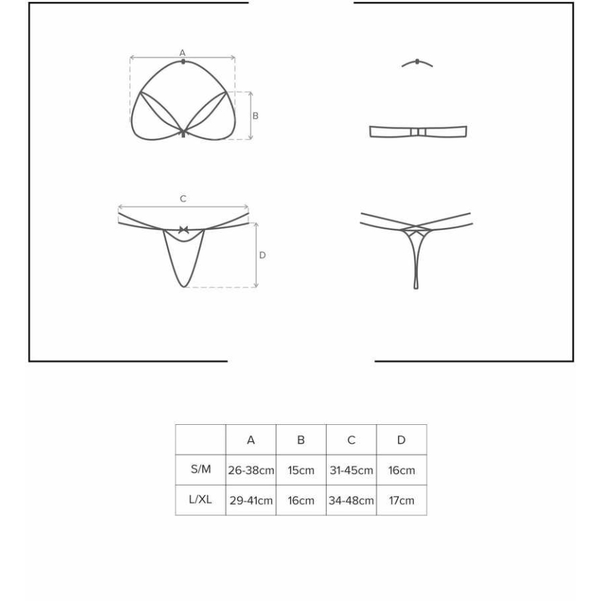 Obsessive - 838-SET-3 2 kpl Setti Punainen S/M – 4