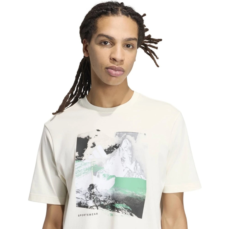 Men's T-shirt adidas Memories of Sport Outdoor Graphic cream KC7095 (L) – 4