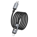 Hoco U144 data transfer and charging cable | USB-C to Lightning | PD | 27W | with LED display | 1.2m | black