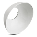 Maclean lampshade cover, reflector, for 30 W LED bulbs, CW, material: PC, MCE415