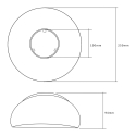 Maclean lampshade cover, reflector, for 30 W LED bulbs, CW, material: PC, MCE415