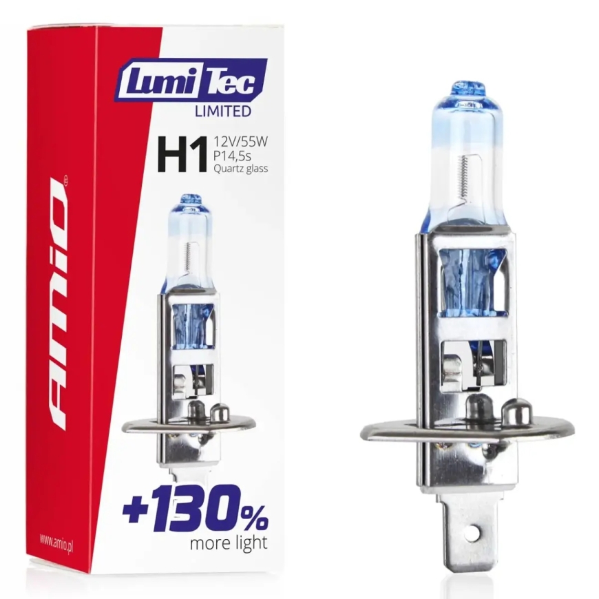 Halogēna lampa H1 12V 55W LumiTec LIMITED +130%